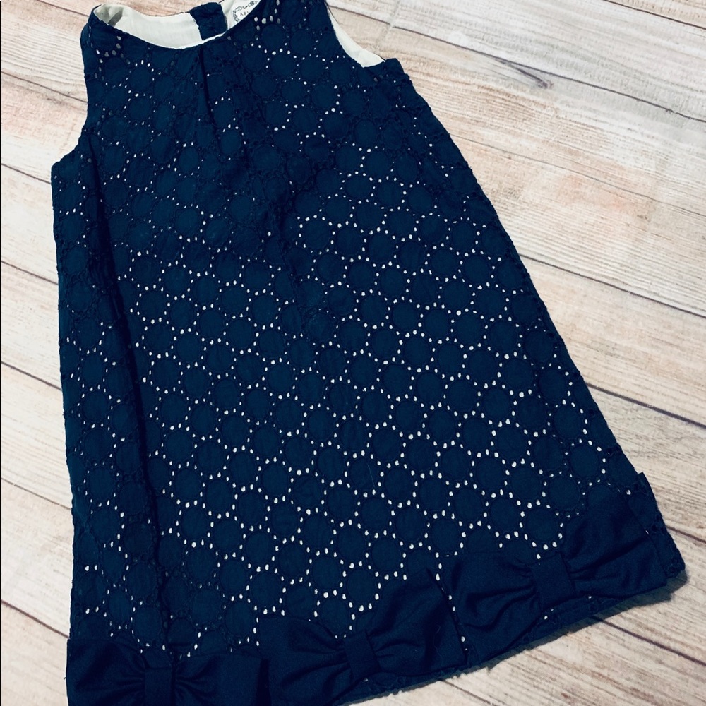 Aphorism Navy Eyelet Dress